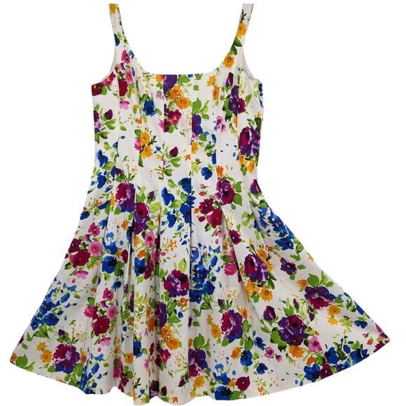 NWT American Living RALPH LAUREN Casa Marina Floral Fit & Flare Sweet Midi Dress - Picture 1 of 9